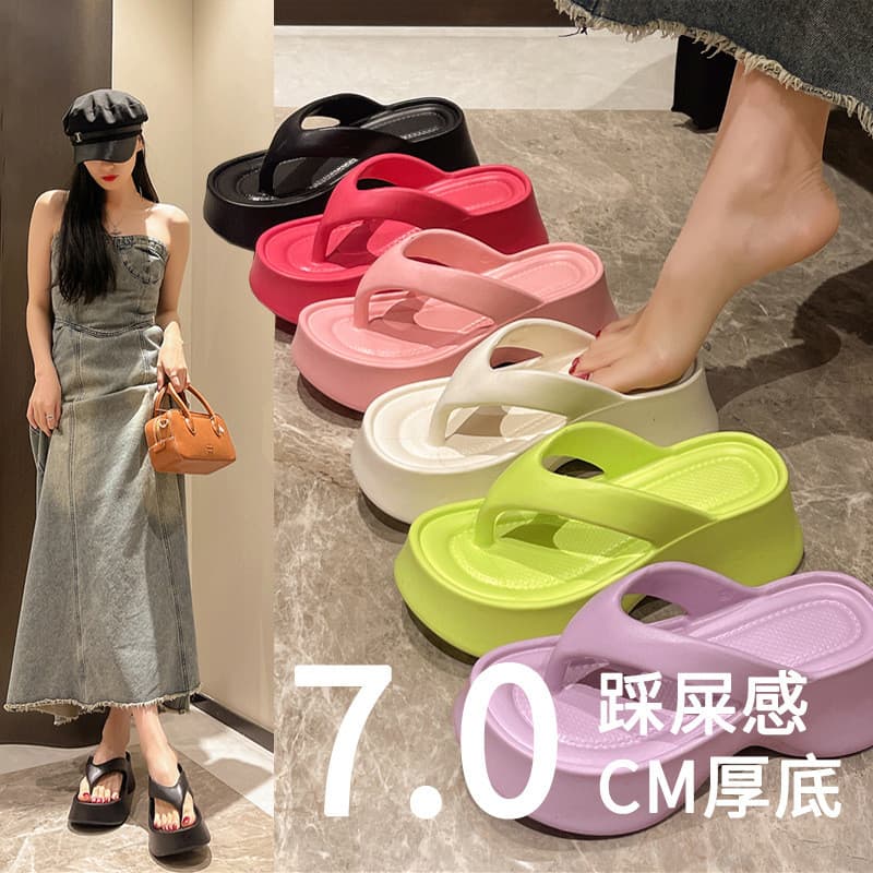 EVA chinelos de sola grossa feminino interior ao ar livre Wear estudante ins flip-flops Cross-Border estrangeiro TraA202