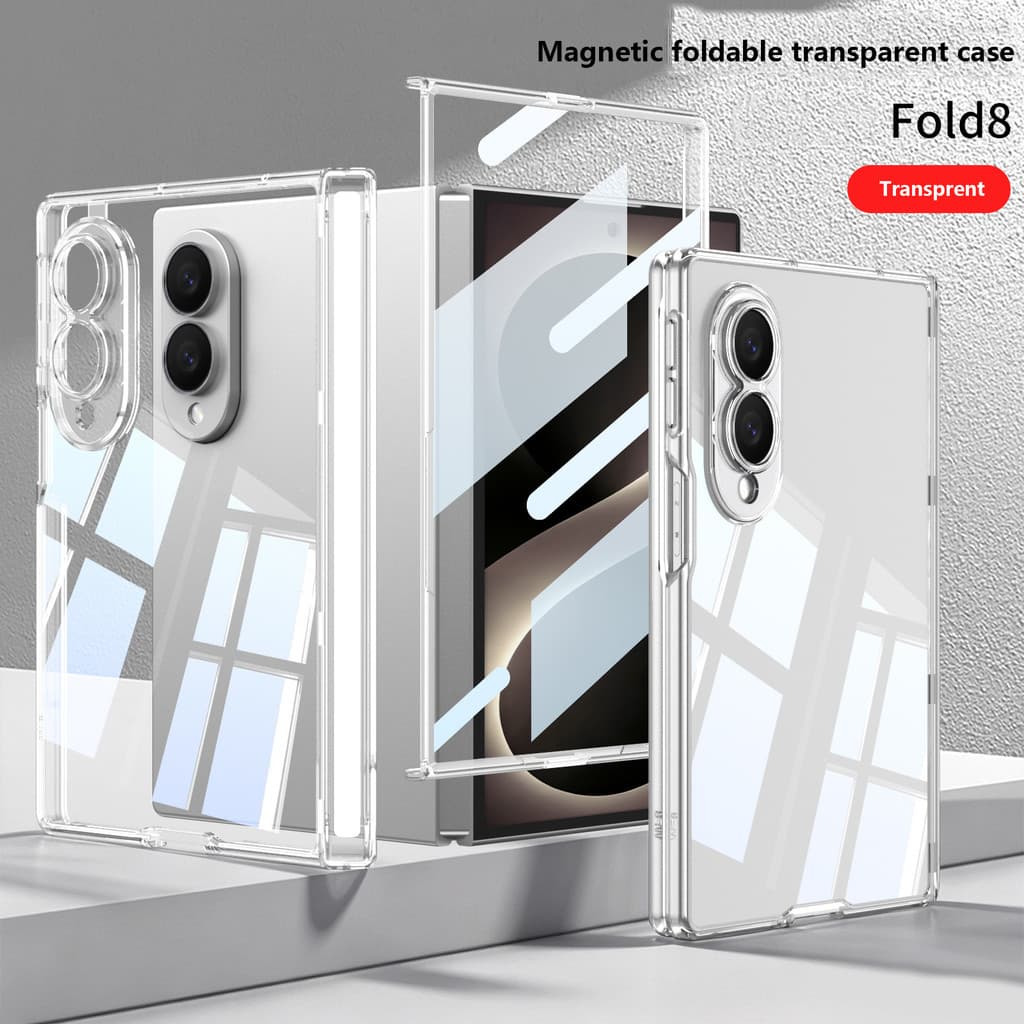 Capa De Telefone Para Samsung Galaxy Z Fold 8 Ampla Fold8 5G Novo Airbag Transparente Magnético Personalizado Protetora