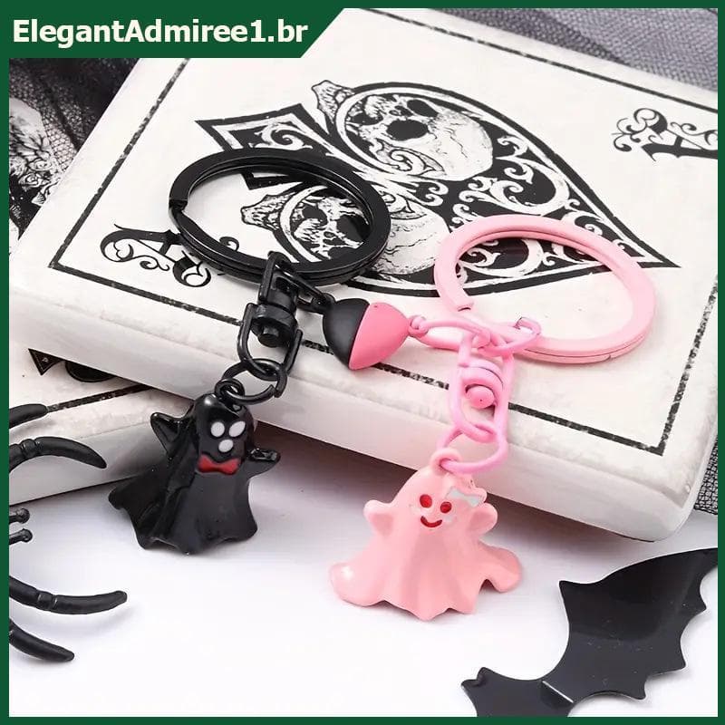ELEGA Magnético Halloween Fantasma Chaveiro Bonito Desenho Animado Casal Bolsa Pingente Presente