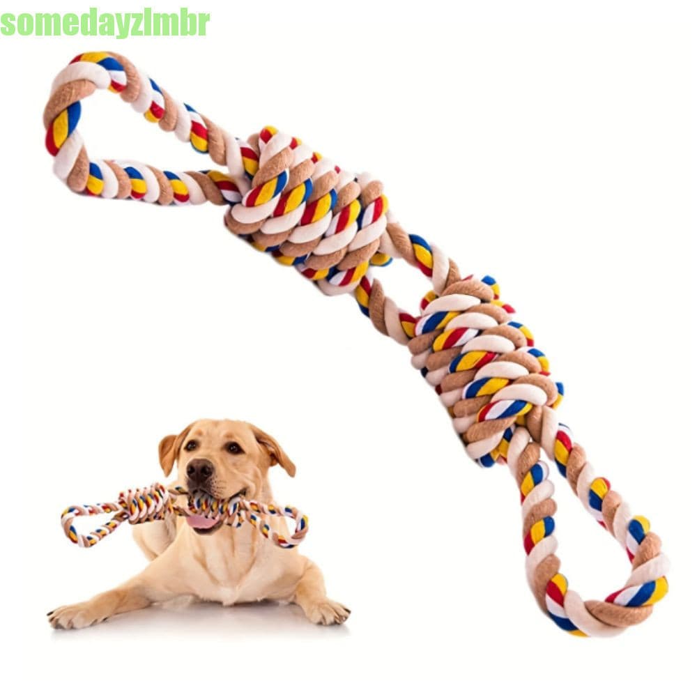SOMEDAYZL0M Brinquedo De Corda De Algodão Para Cães , Resistente À Mordida Ao Desgaste , Nó Cachorro , Brinquedos Intera