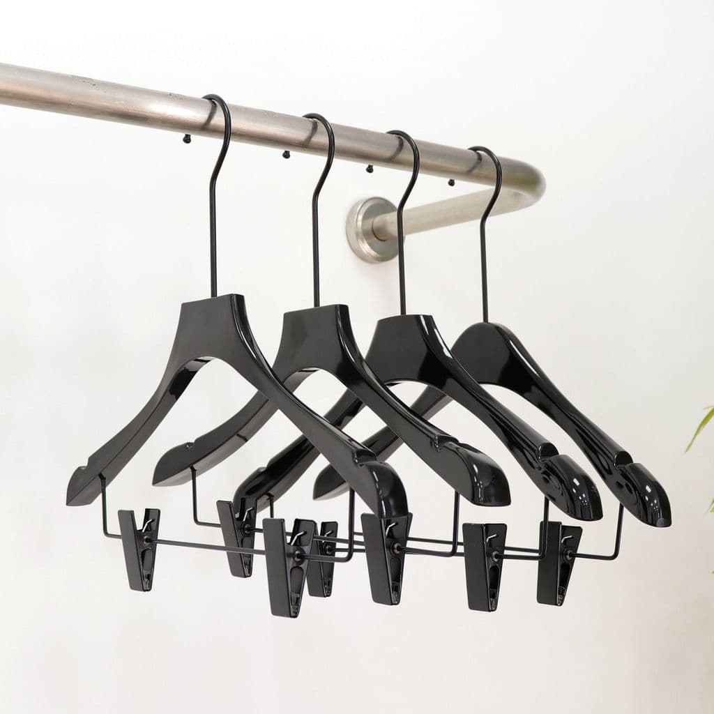 Conjunto de cabides acrílicos transparentes cinza antiderrapantes para de roupas, cabides JK para roupas, suporte p