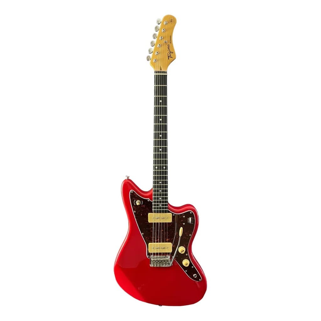 Guitarra Elétrica Tagima TW-61 FR DF TT Jazzmaster Fiesta Red Escala Escura Escudo Tortoise
