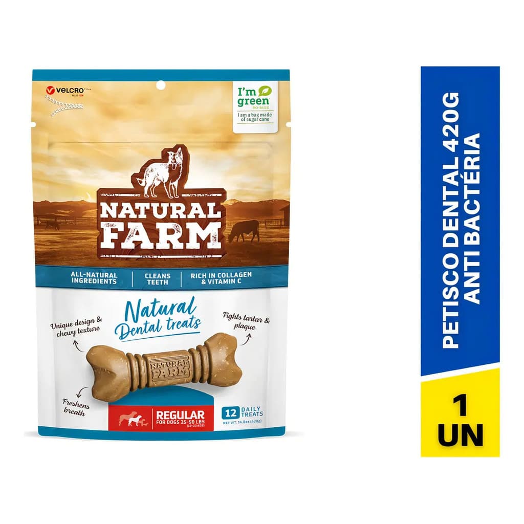 Petisco Snack Dental Regular Raças Médias Cães Antibafo 420g