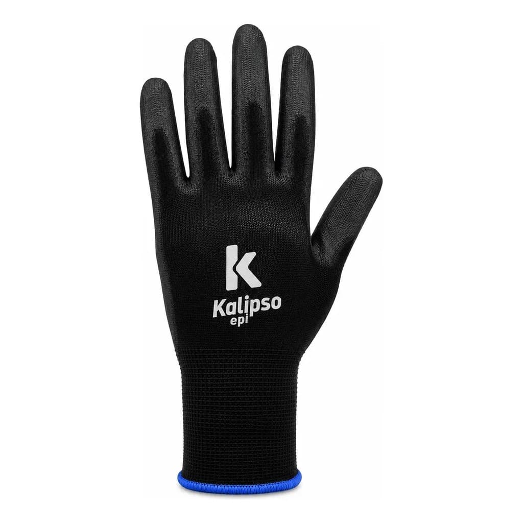 Kit 12 Pares Luva Multitato em Poliamida PU Kalipso CA15272