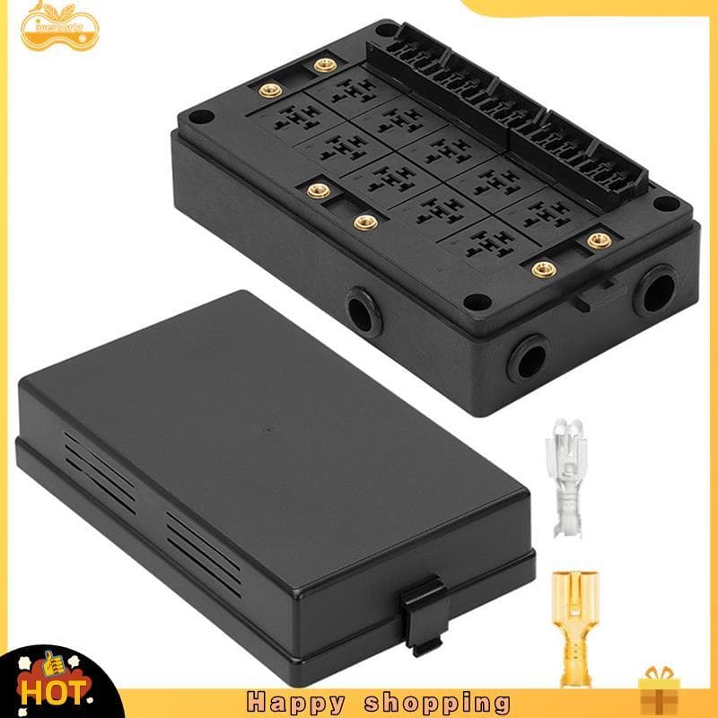 Caixa De Relé De Fusível Automotivo , Terminais Bloco Universal 12V Para Carro , Caminhão-Suporte Estilo 10 Slots , ATC/