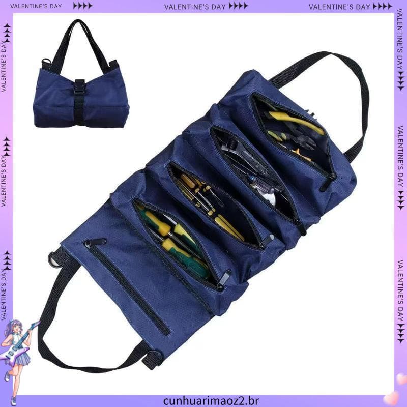Saco de ferramentas do carro reparação ao ar livre saco de rolo Multi-camada portátil saco de armazenamento de ferrament