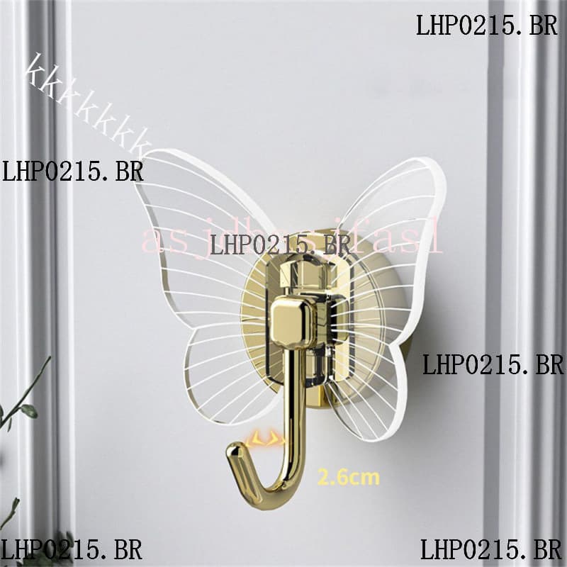 Liga de aço inoxidável toalha borboleta gancho robe gancho montagem na parede para banheiro quarto bilik tidur-toysmall