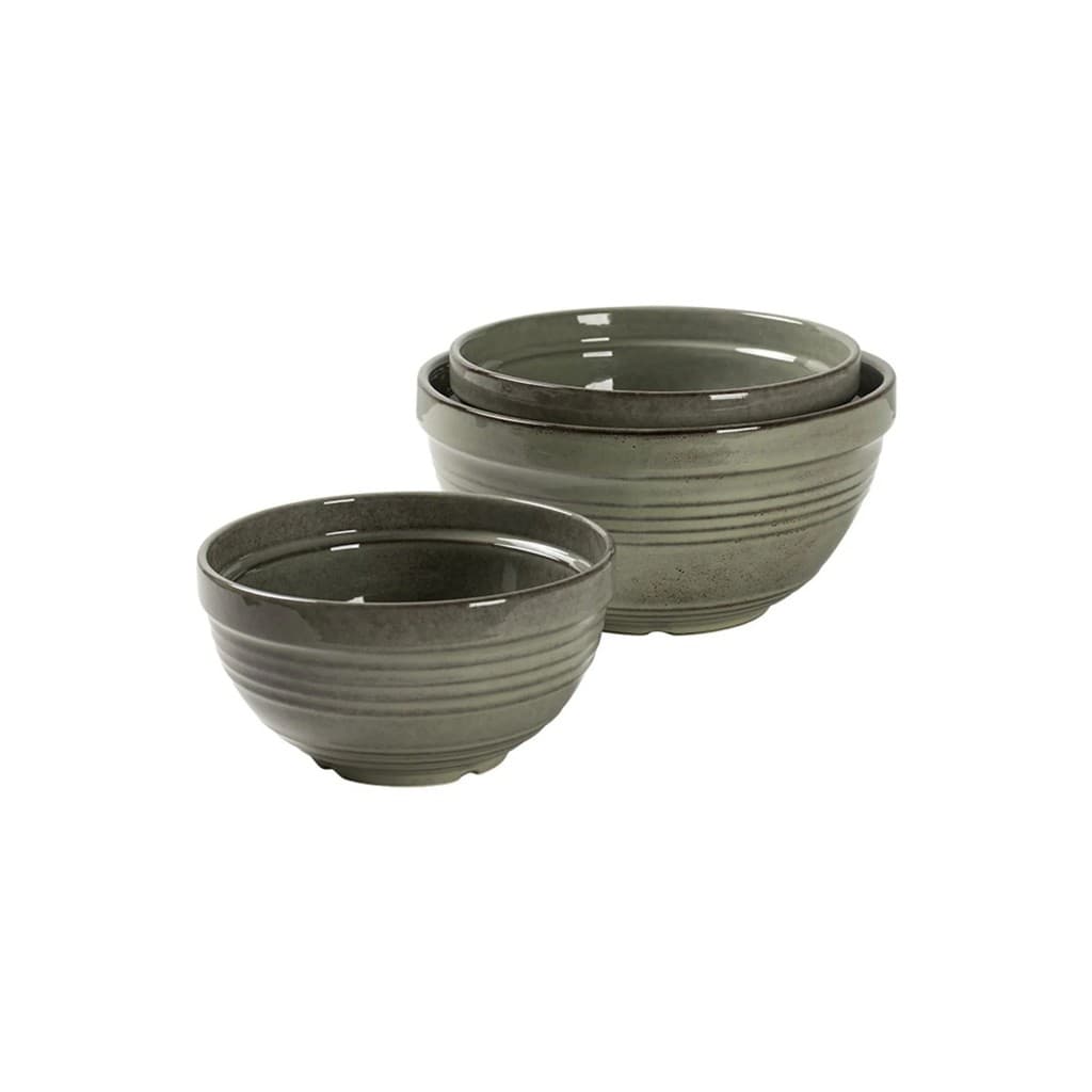 Cj.3 Bowls em Cerâmica Verde 26x12.5cm/22x10.5cm/19x10cm BTC