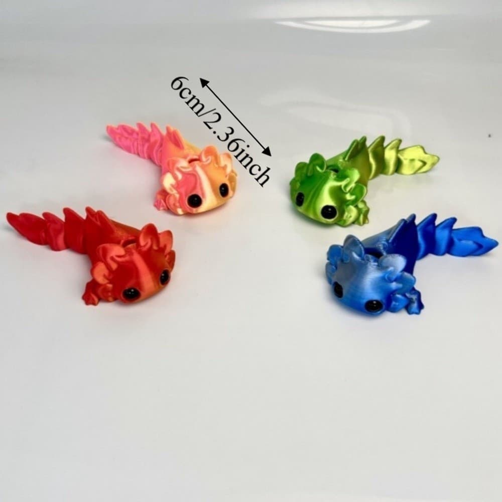 SILODO 8 Peças De Salamandra Impressa Em 3D , Estatueta Criativa Colorida , Decoração De Mesa Engraçada
