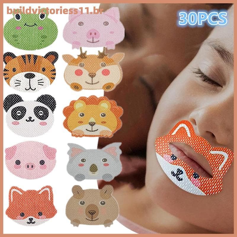 BDVT 30 Pcs Crianças Dos Desenhos Animados Anti-Ronco Dormir Boca Fita Correção De Respiração Patch BR