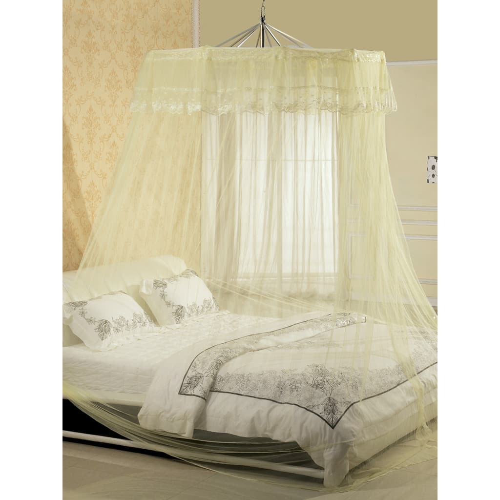 Rede mosquiteira cúpula espessada suporte aumentado Chiffon princesa teto estilo palácio pendurado teto cama grande dupl