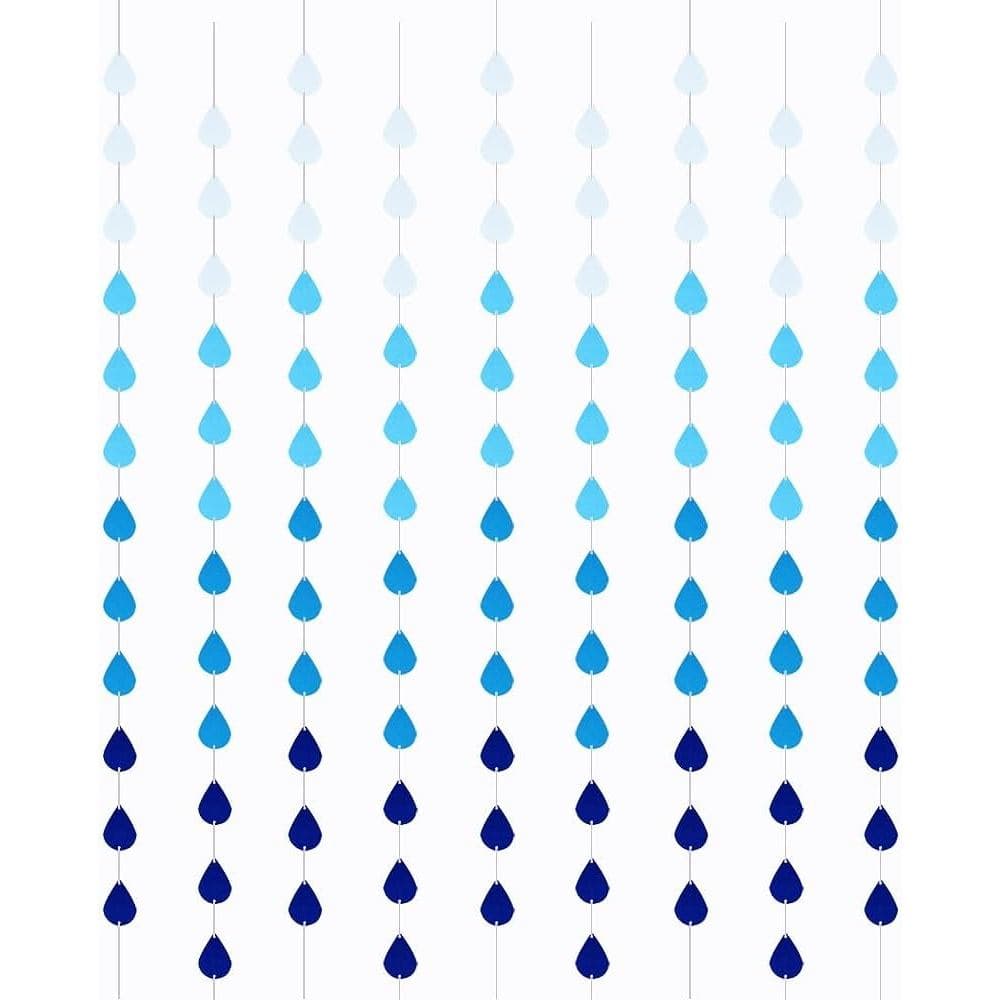 SaktopDeco 9 Peças de Guirlanda de Gotas de Chuva de Feltro, Faixa de Gotas de Chuva para Pendurar, para Decorações de C