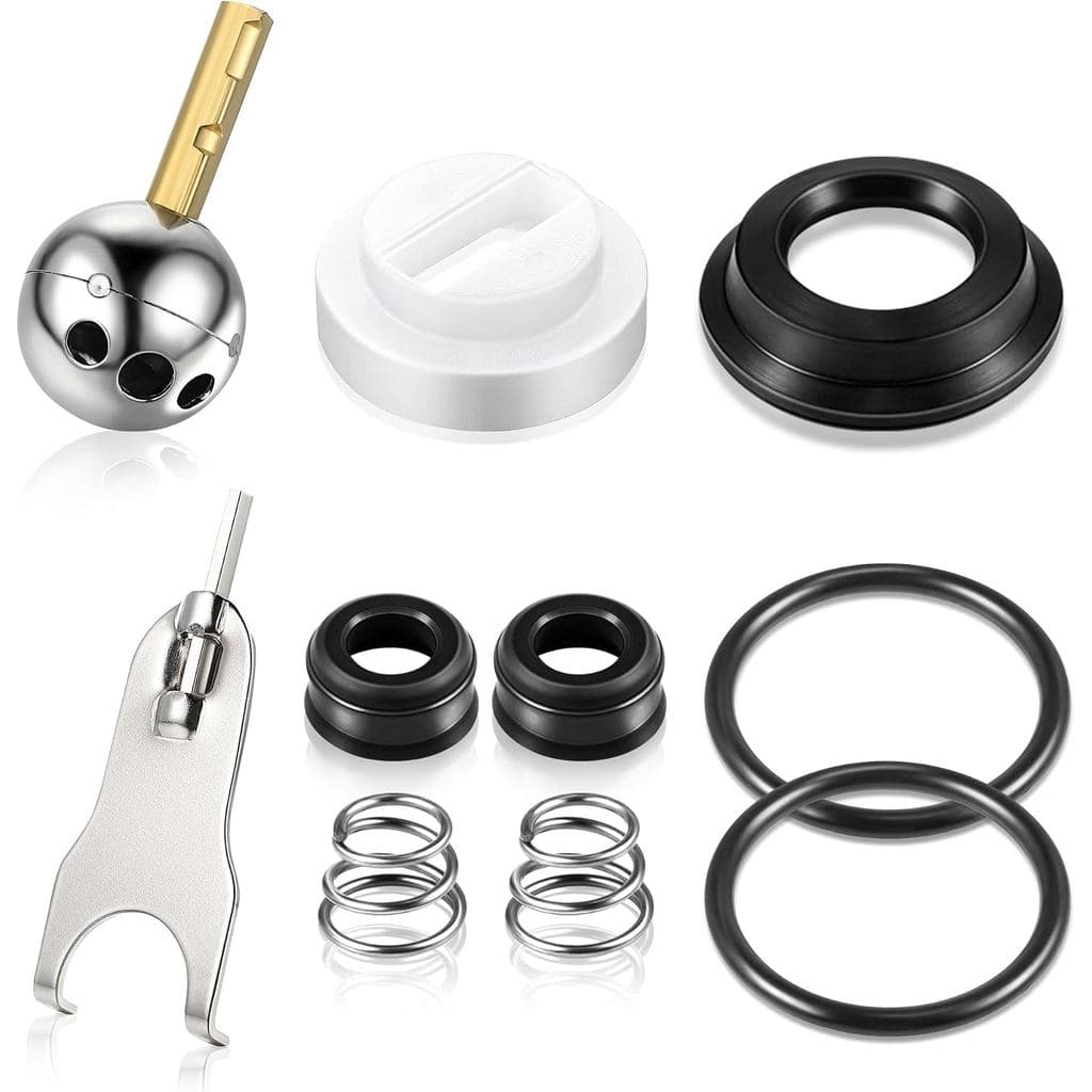 Kit de Reparo para Torneira Monocomando Dreyoo com Válvulas de Esfera de Aço Inoxidável RP212 e Manípulos, Compatível co