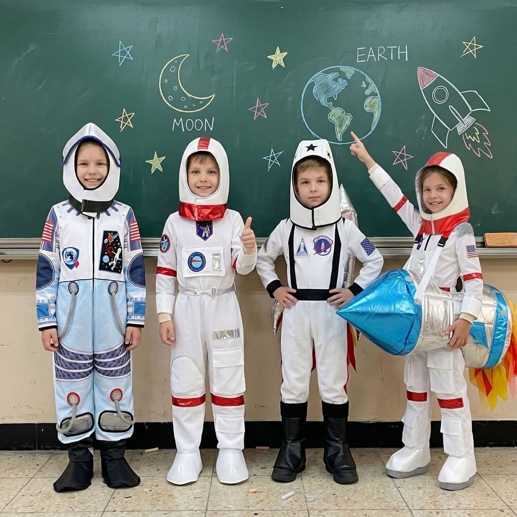 Crianças astronauta traje astronauta cosplay dia do jardim de infância 6 traje profissional traje de Halloween