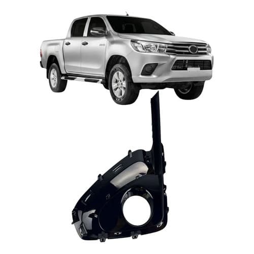 Moldura Farol Milha Esquerdo Toyota Hilux 2016 2017 2018 Preto Esquerdo