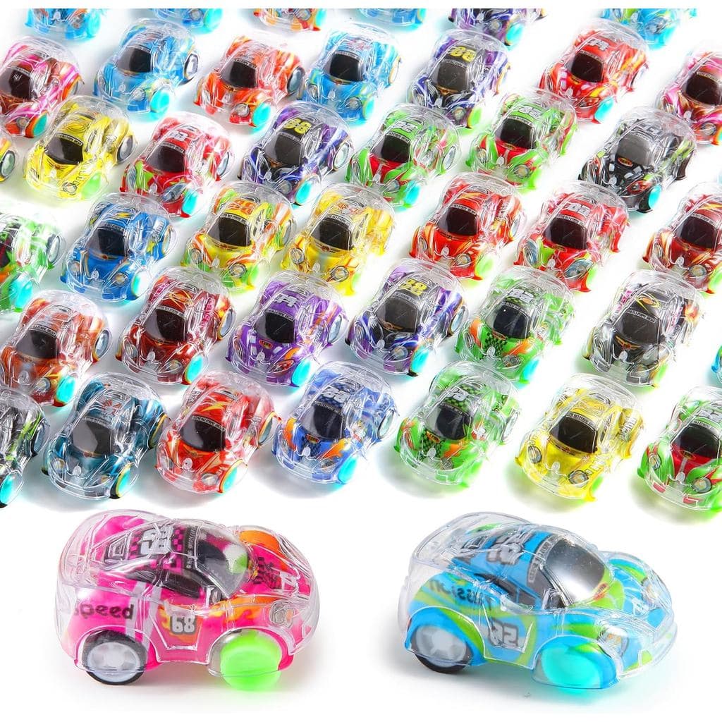 Conjunto de 50 Mini Carros de Fricção, Veículos de Corrida de Fricção para Crianças e Bebês, Brinquedos a Granel para Le