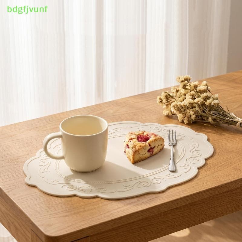 BDGF Silicone Placemat Alimentos Seguro Resistente Ao Calor Antiderrapante Vintage Floral Tapete De Mesa Para Crianças F