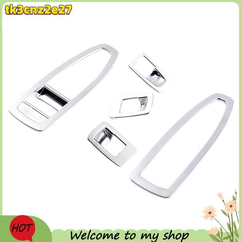 5 Pçs ABS Fosco Prata Cromo Porta E Janela Interruptor De Controle Painel Capa Para 3 GT X1 X2 1 3 4 Série F48 F20 F30 F