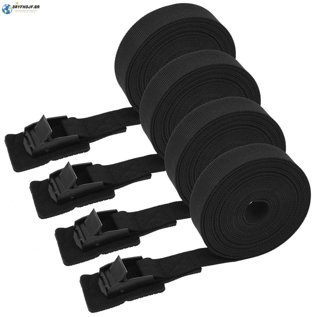 4 Pçs Cintas De Amarração 16.4FT Cam Fivela Amarrações 450lb Capacidade De Carga Correias De Fixação Para Rack De Teto D