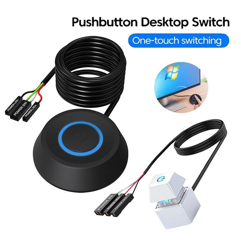 2m LED Desktop PC Placa-Mãe Cabo De Extensão Do Interruptor Liga/Desliga Externo