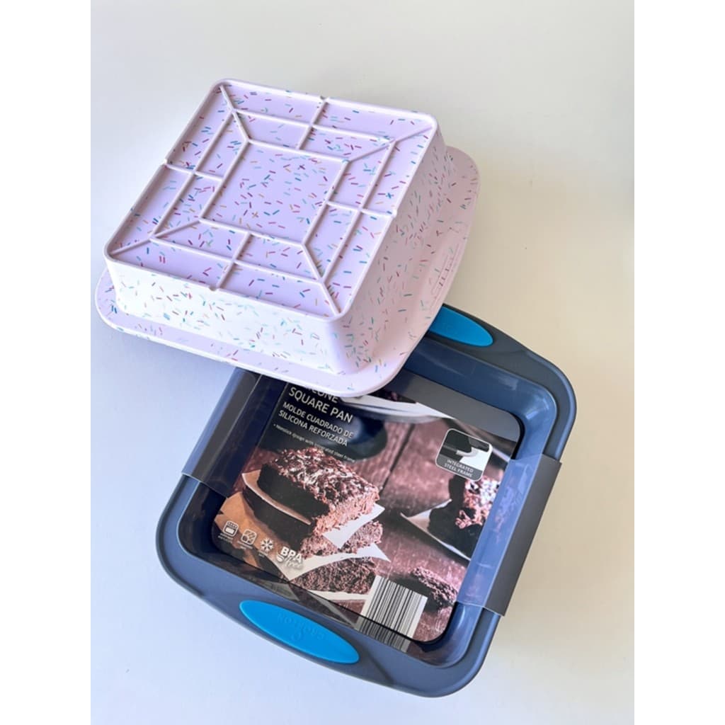Molde de bolo de Silicone quadrado assadeira utensílios de forno ferramentas de cozimento de bolo Fondant
