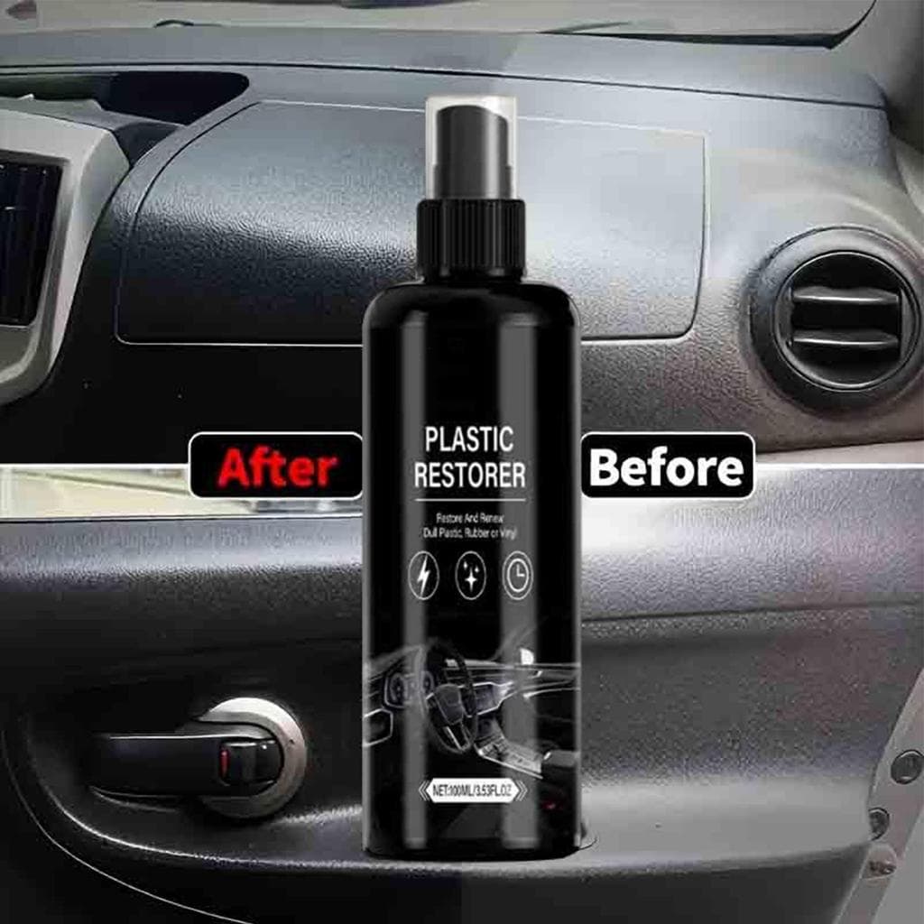Ultimate Plástico Restaurador Limpador Exterior Do Carro 100ml Brilho De Longa Duração Guarnição Kit Reparo Risco wanayb