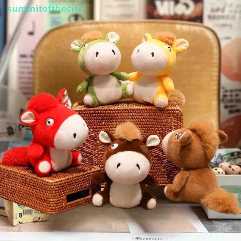 sum Bonito Desenho Animado Cavalo Pequeno Brinquedo De Pelúcia Macio Boneca Decoração De Casa Mascote De Ano Novo Chinês