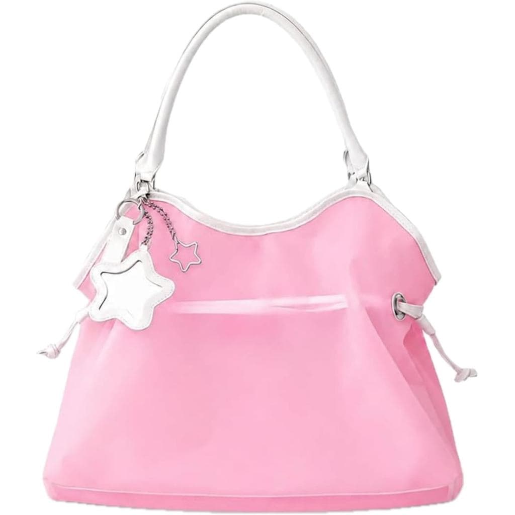 Bolsa Jelly Tote Y2K, Bolsa de Ombro Hobo em PVC para Mulheres, Bolsa de Verão para Praia e Piscina, Bolsa de Moda Vinta