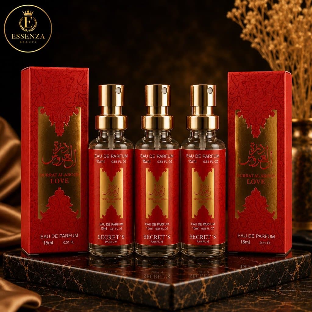 Perfume Árabe Durrat Al Aroos Love Secret’s Parfum 15ml – Alta Fixação, Longa Duração e Fragrância Exclusiva