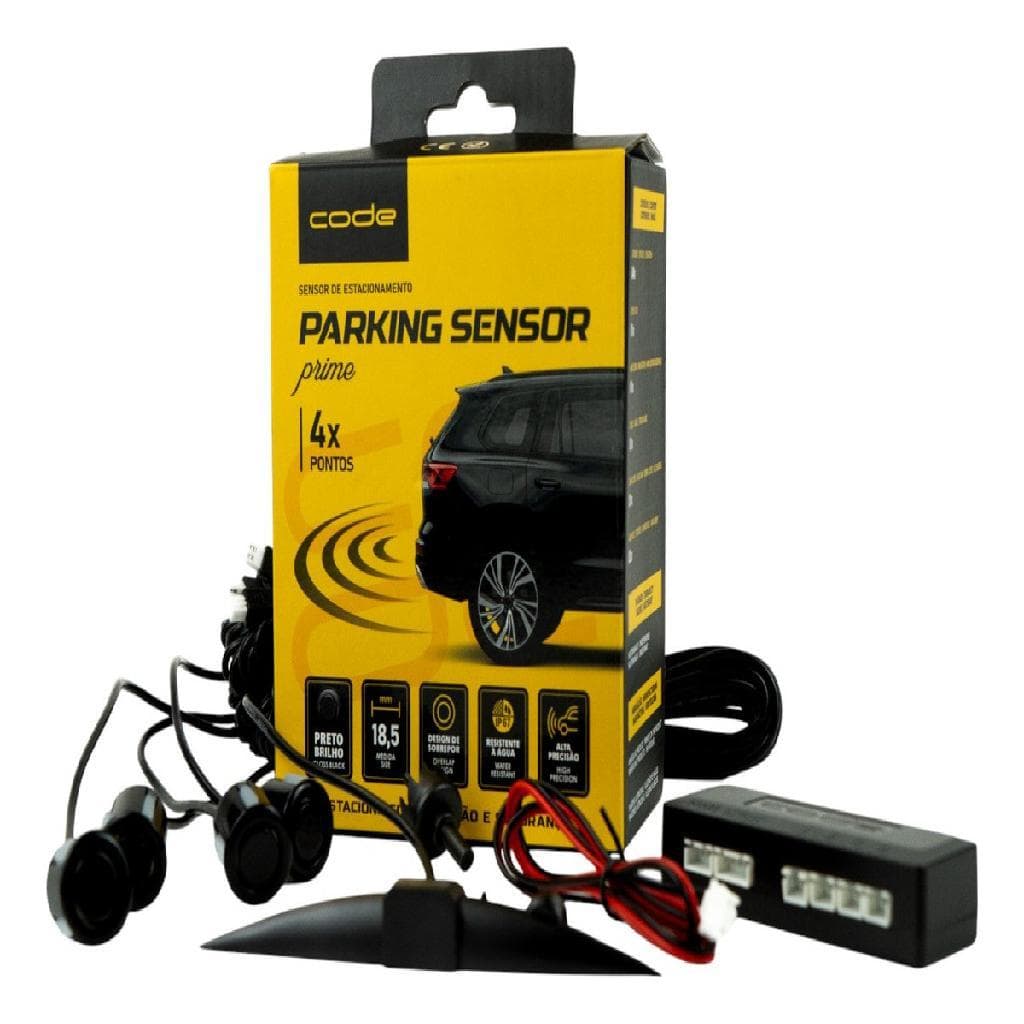 Sensor Estacionamento Ré 4 Sensores Display Cores Tech One