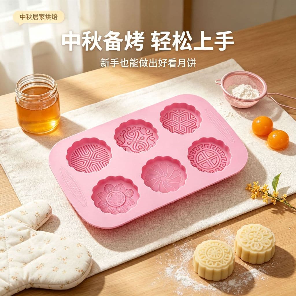 [Estoque pronto] Molde de bolo lunar de Silicone doméstico em estoque pronto Taoshan Mooncake Mung Bean Cake Wagashi Moe