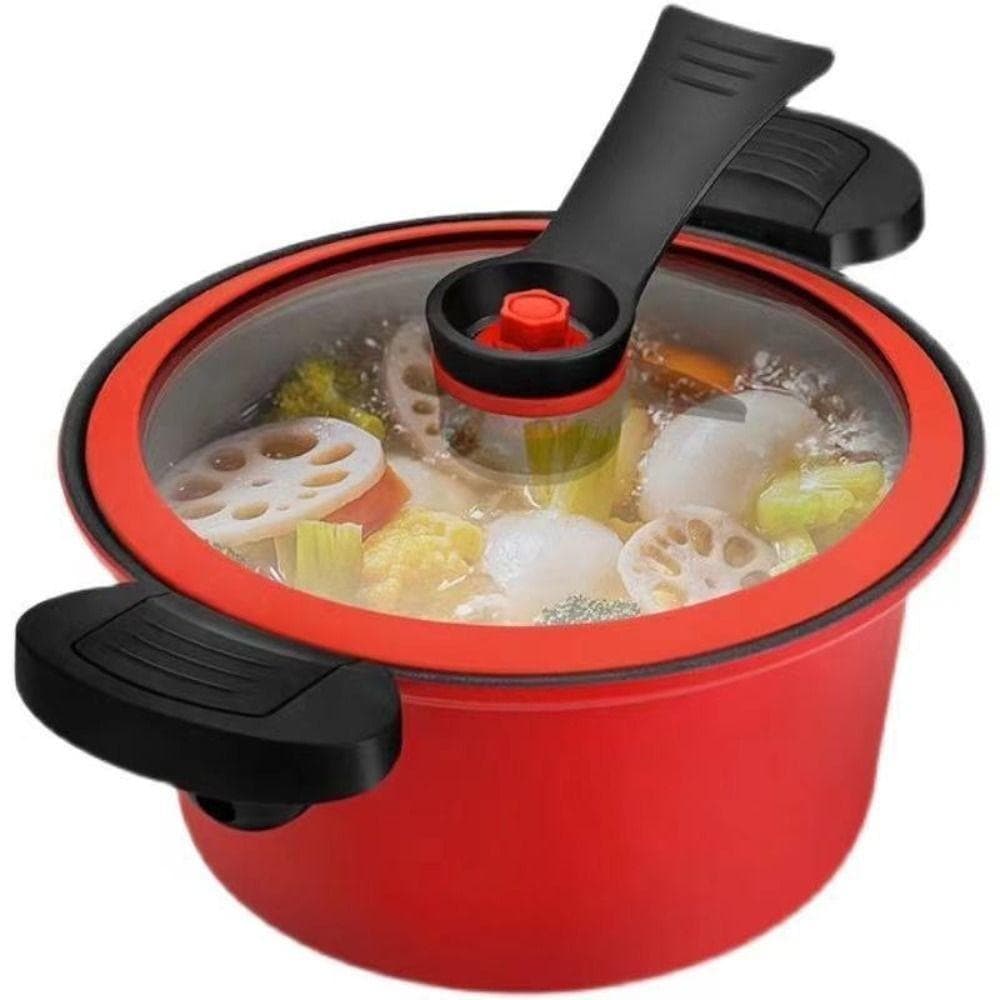 Panela De Pressão 3.5L , Tampa Anti-Queimadura , Duas Orelhas , Alça , Micro , Guisado Espessada De Fundo Plano