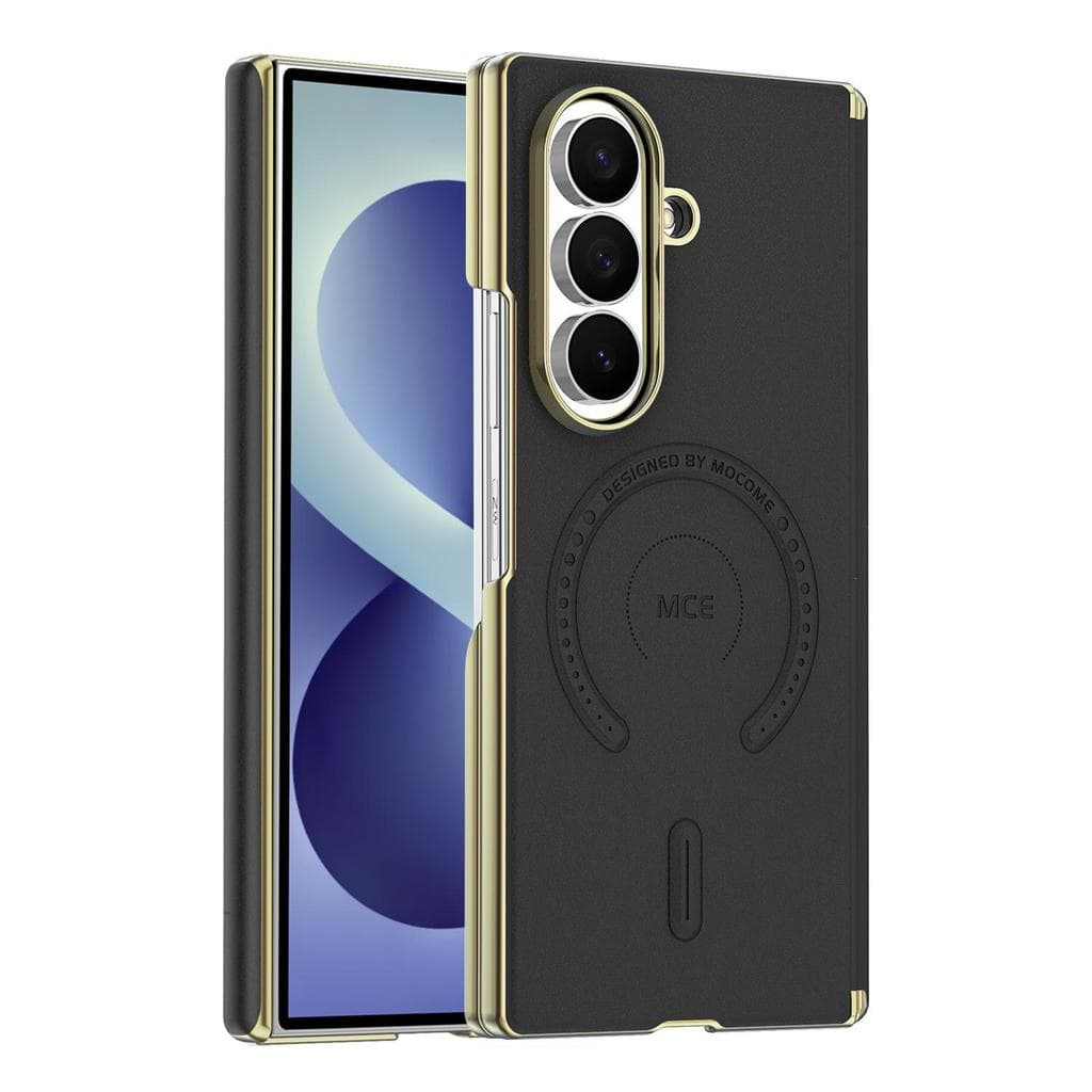 Dobradiça Com Tudo Incluído Capa De Carregamento Magnético Sem Fio Para Huawei Mate X7 X6 Textura De Couro Moldura De Câ