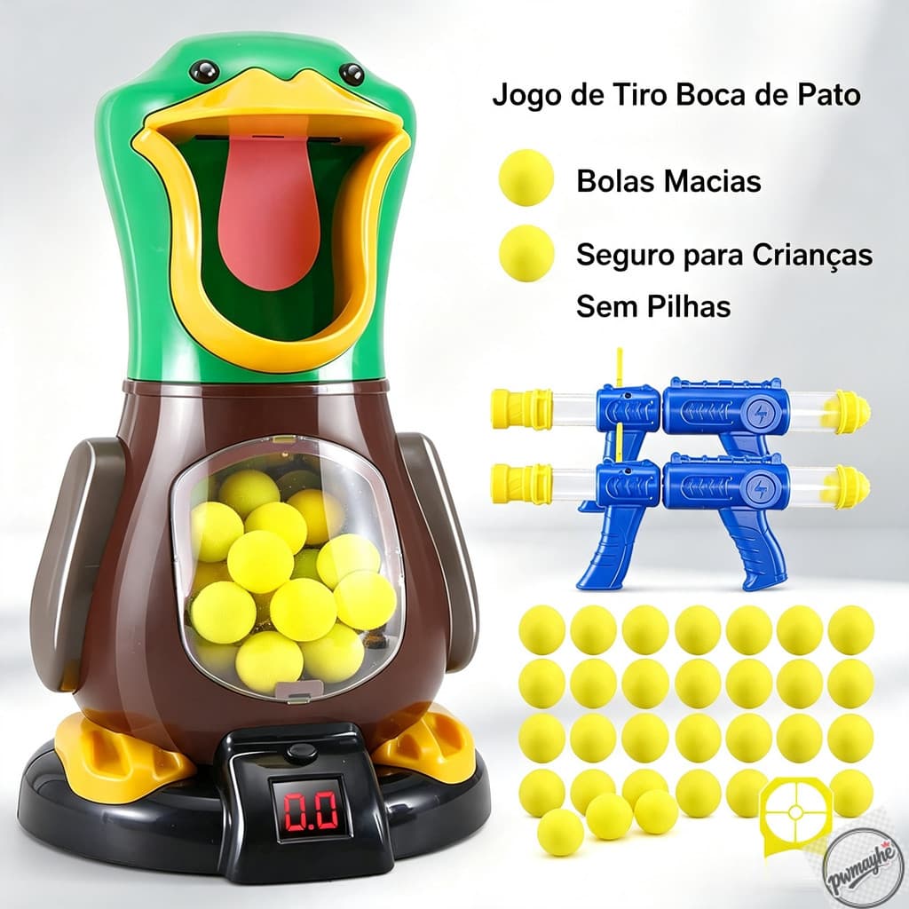Jogos de Tiro ao Alvo com Arma de Brinquedo, Bolas Macias para Crianças