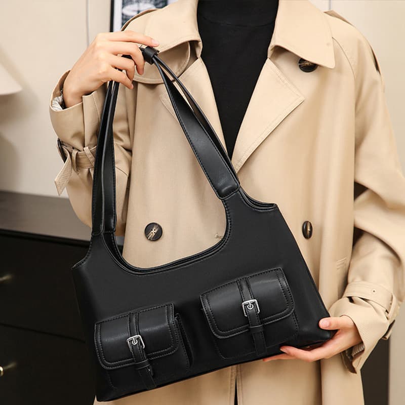 Cross-Border coreano Retro High-End axilas saco feminino novo estilo na moda nicho sacola grande capacidade bolsa de omb
