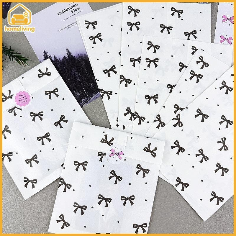 HomeLiving 50pcs Bla Bowknot Coração Sacos De Papel 1217cm Cartões Fotográficos Paaging De Joias Para Artesanato Artesan