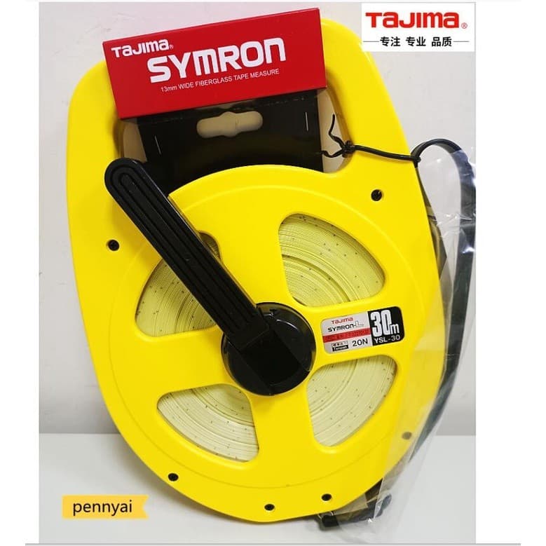 Fita métrica com manivela manual TaJIma SYMRON Fita métrica de fibra de vidro 20M 30M/50M L-20U