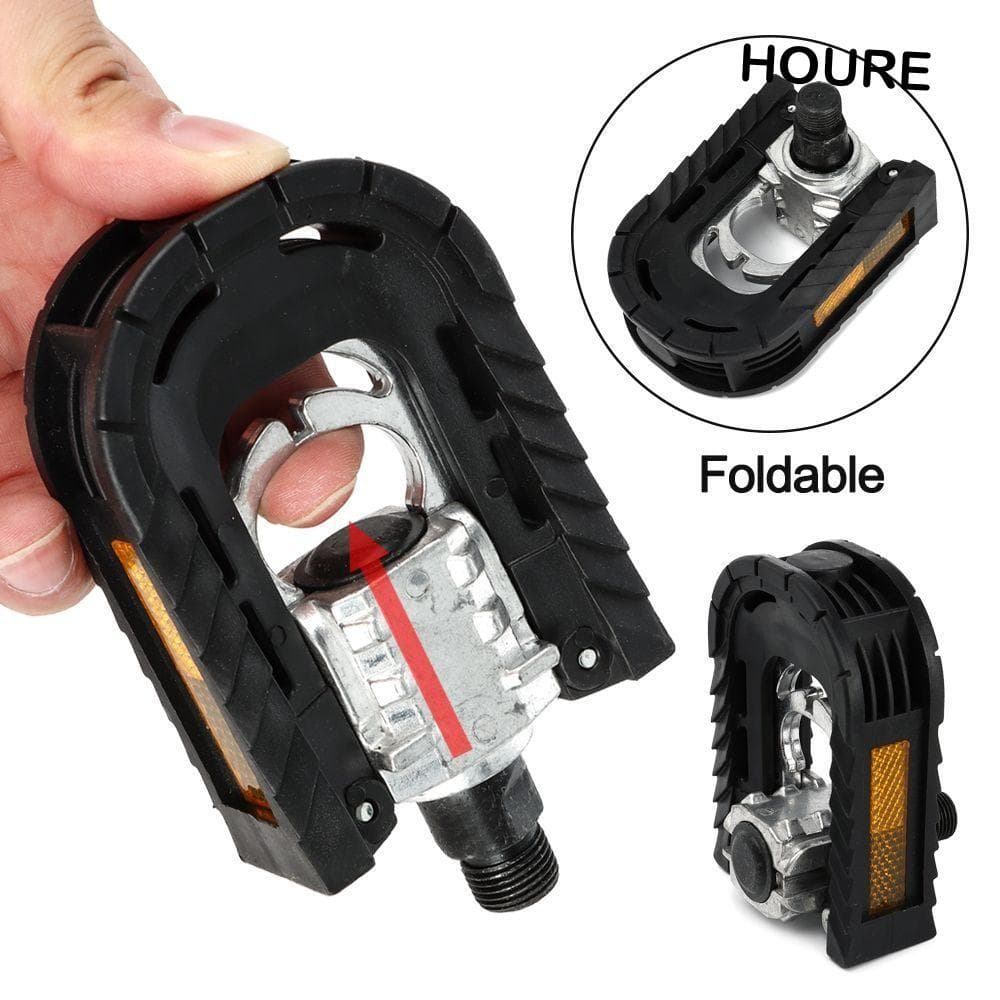 Pedal De Bicicleta HOURE , Pedais De Mountain Bike Com Rosca De Liga De Alumínio De 14 Mm , Dobrável Antiderrapante Para