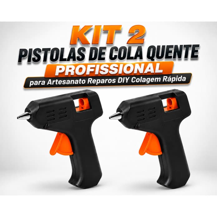 Kit 2 Pistolas de Cola Quente Profissional Artesanato Reparo