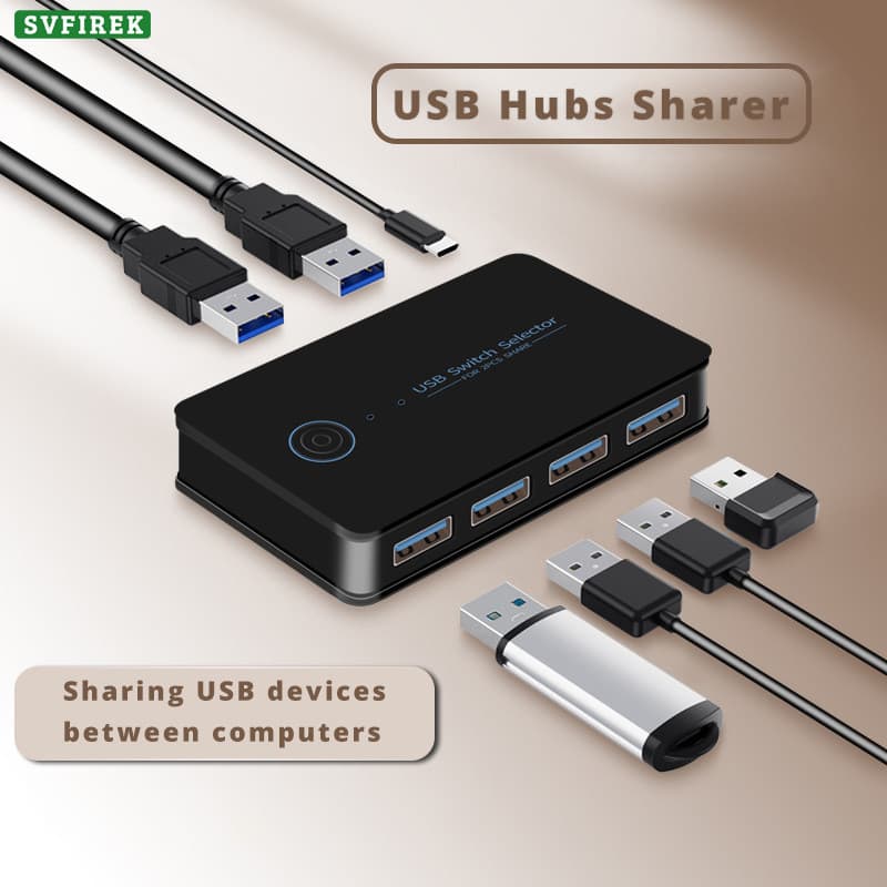 Hubs USB Compartilhador Switch 2 Em 4 Saídas Compartilhado Switcher 4 Interruptor De Impressão Para Laptop PC Teclado Mo