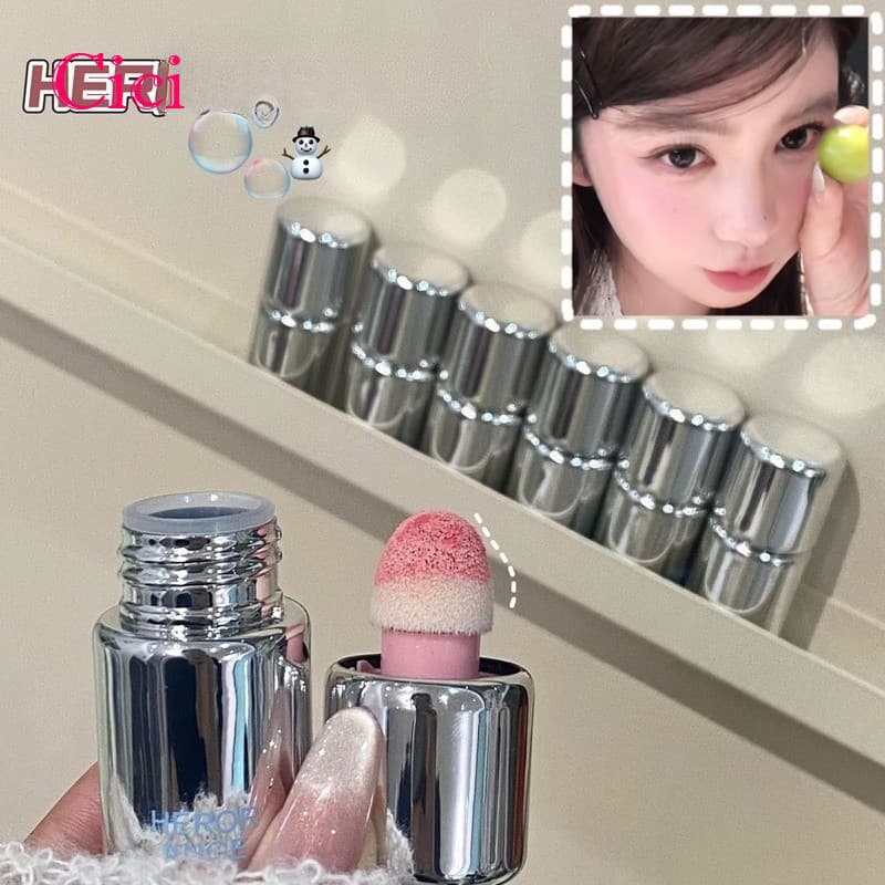 [Cici] HERORANGE Frosty Blush Líquido De Longa Duração , Brilho Nude Natural , Atmosfera Estilo Coreano , Sem Maquiagem