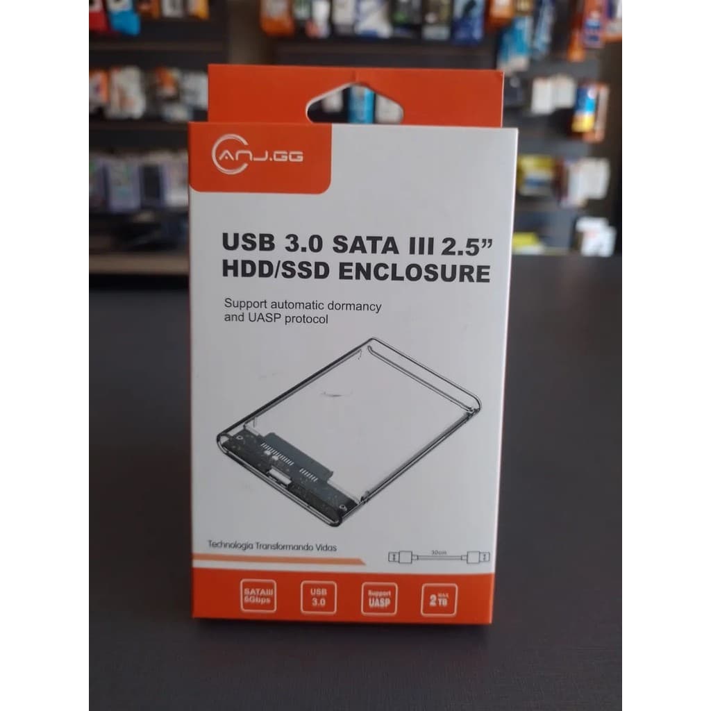 Caixa Externa De Hd/ssd Usb 3.0 Sata 2,5 Anj.gg Branco