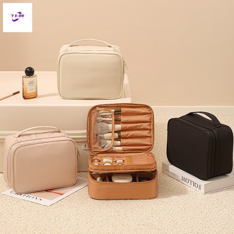 Bolsa Cosmética Com Vários Compartimentos De Grande Capacidade-Organizador De Produtos De Higiene Pessoal De Camada Únic