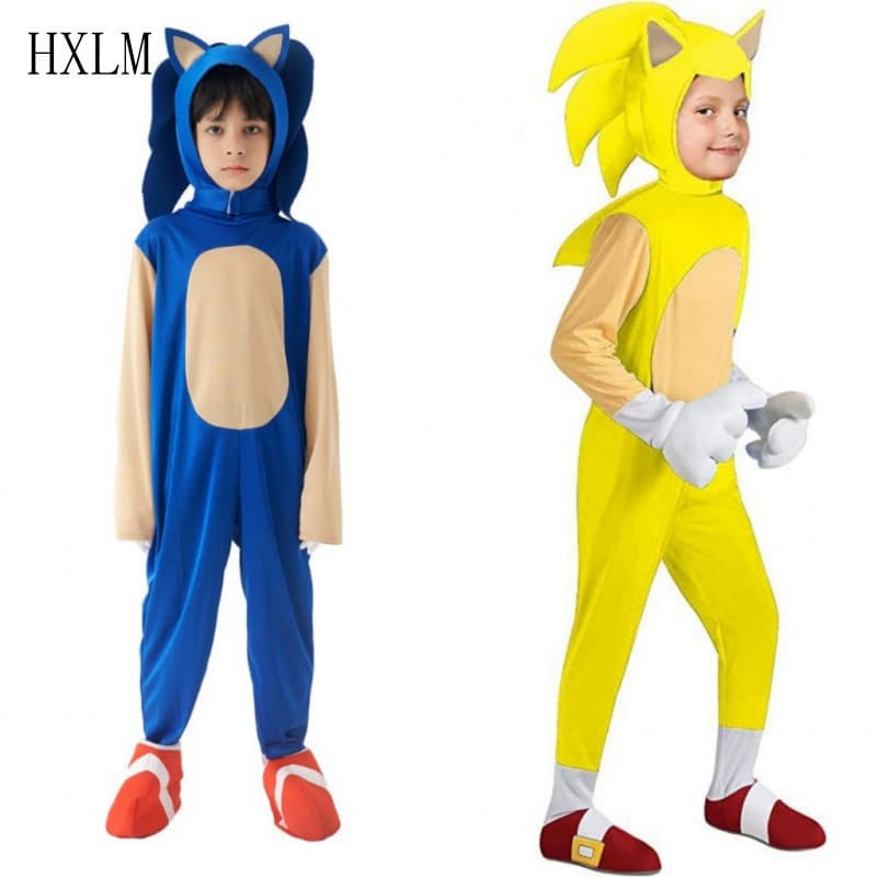Fantasias de Cosplay do Sonic The Hedgehog para Crianças, Meninos e Meninas, para Festas Temáticas e Role Playing, Macac
