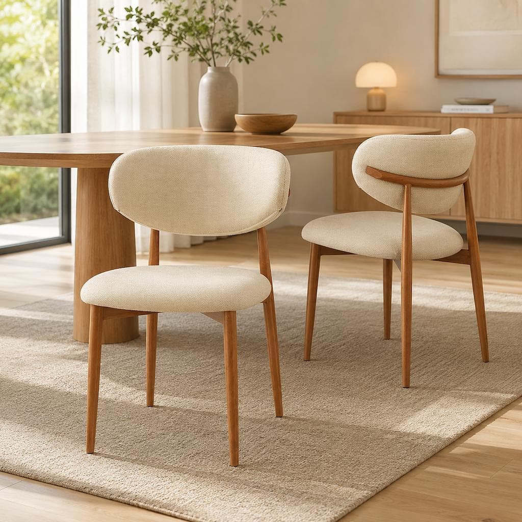 Kit 2 Cadeiras Alice Estofadas Sala de Jantar Moderna Confortável Design Contemporâneo