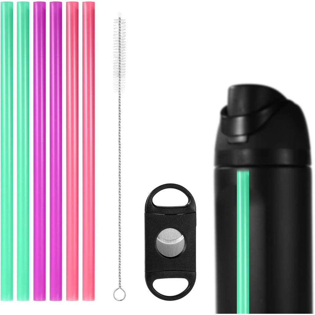 6 canudos de reposição para Owala FreeSip, canudo reutilizável compatível com garrafas térmicas Owala FreeSip de 14 oz,
