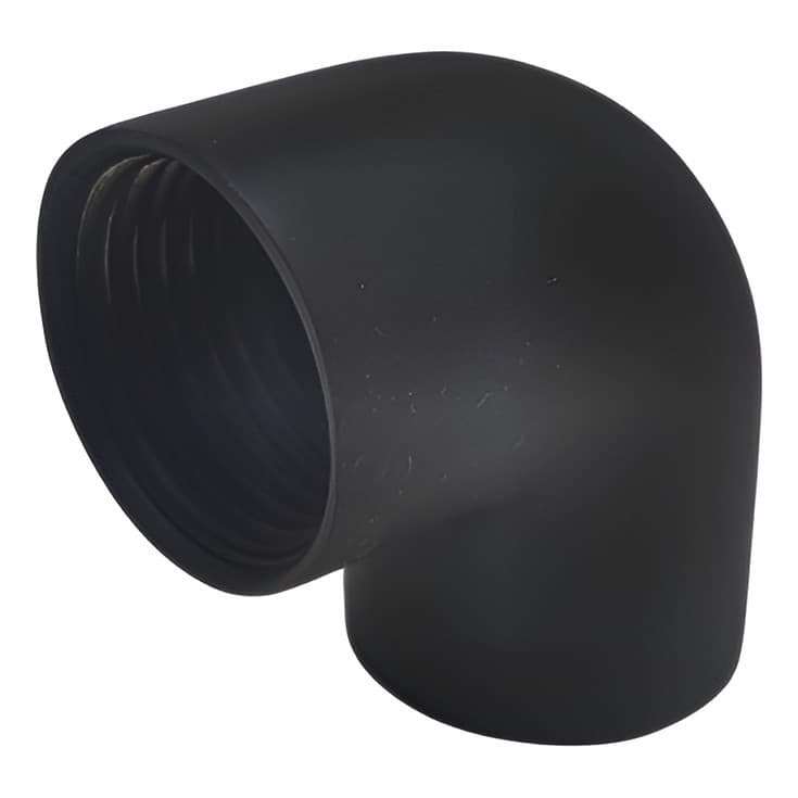 Cotovelo Joelho 90  Fêmea X Fêmea  1/2 Metal Preto/black