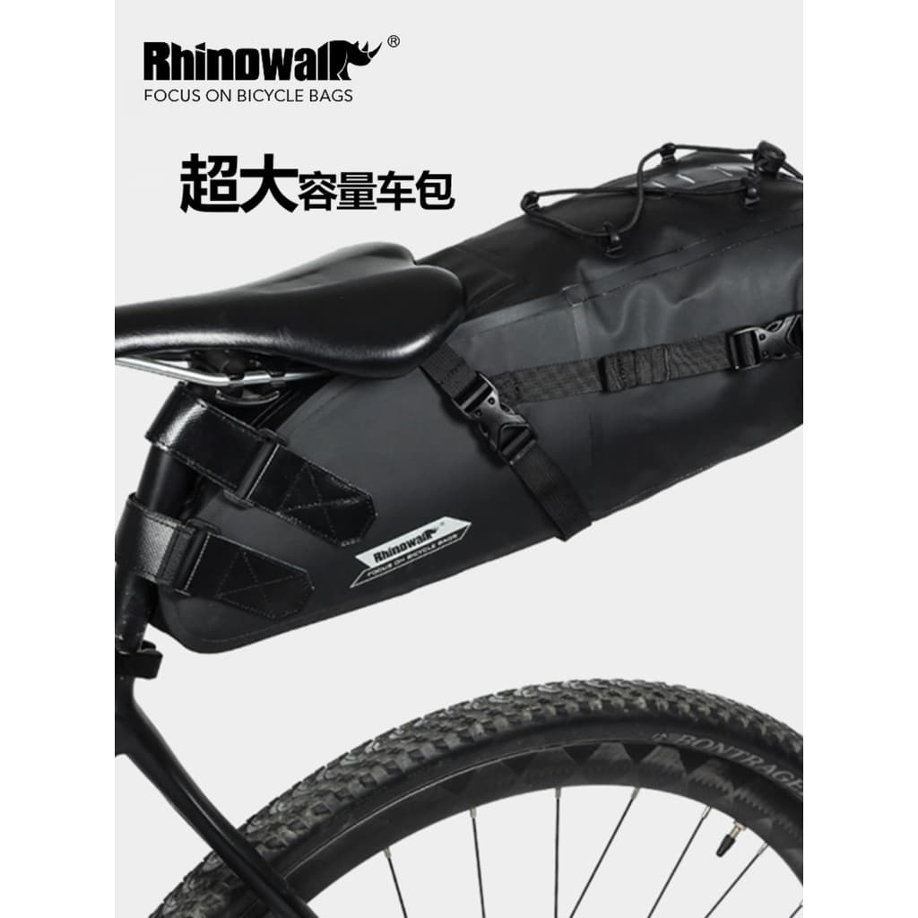Rhinowalk Rhino Bike Tail Bolsa Extra Grande Capacidade 10L Saddle Bolsa Totalmente Impermeável Mountain Bike Equitação