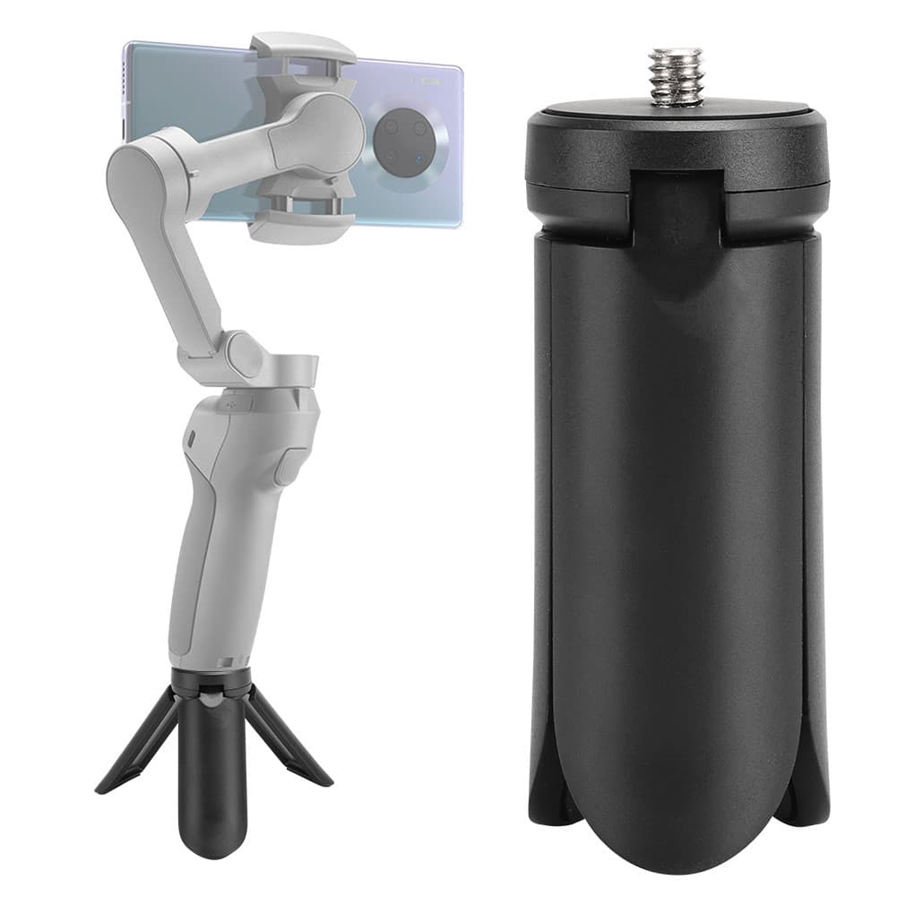 Mini tripé de mesa antiderrapante com parafuso de 1/4 de polegada universal para suporte de câmera de ação de smartphone