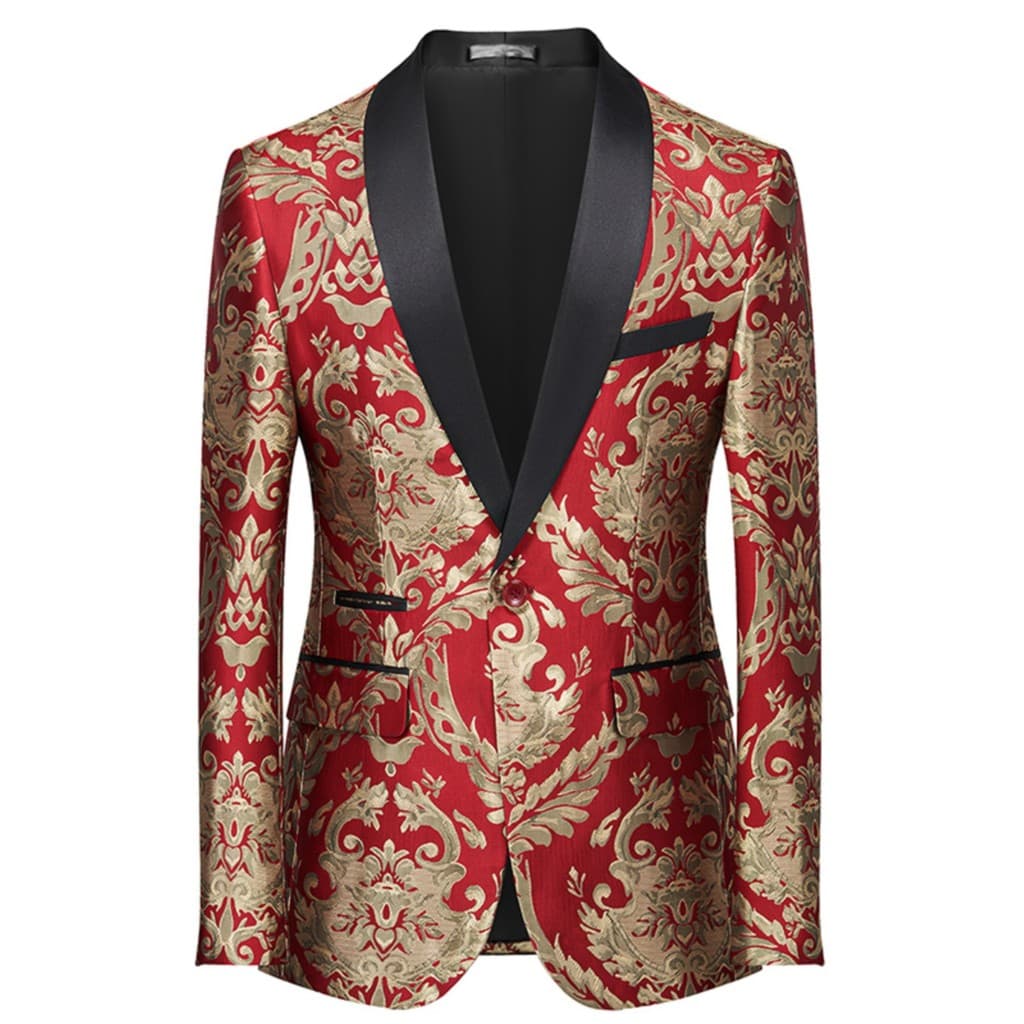Vestido masculino traje de palco terno Bar cantor fino ajuste bordado cor terno anfitrião terno jaqueta